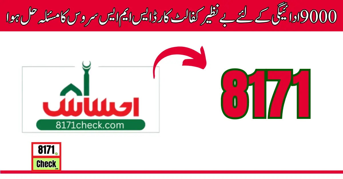 9000 ادائیگی کے لئے بے نظیر کفالٹ کارڈ ایس ایم ایس سروس کا مسئلہ حل ہوا