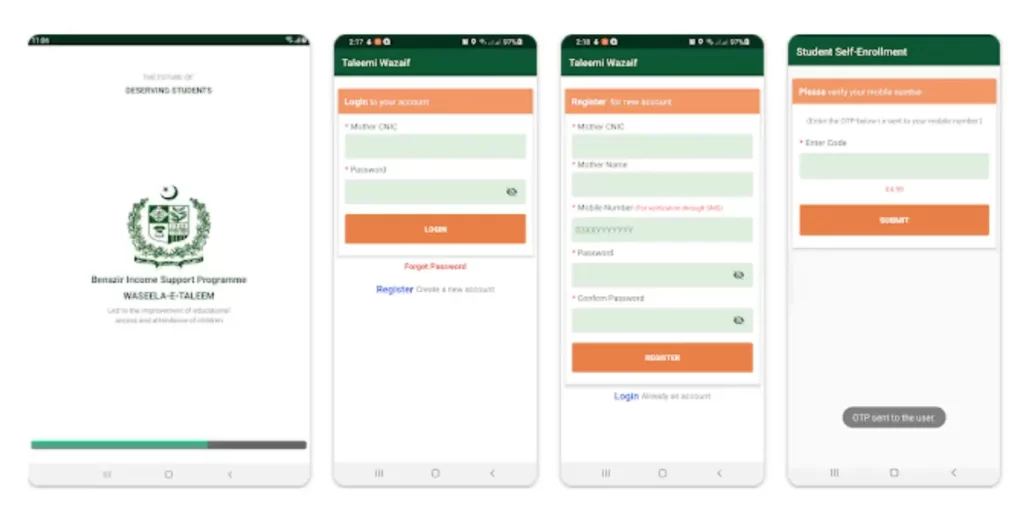 Benazir Taleemi Wazaif Online Registration Mobile App Update