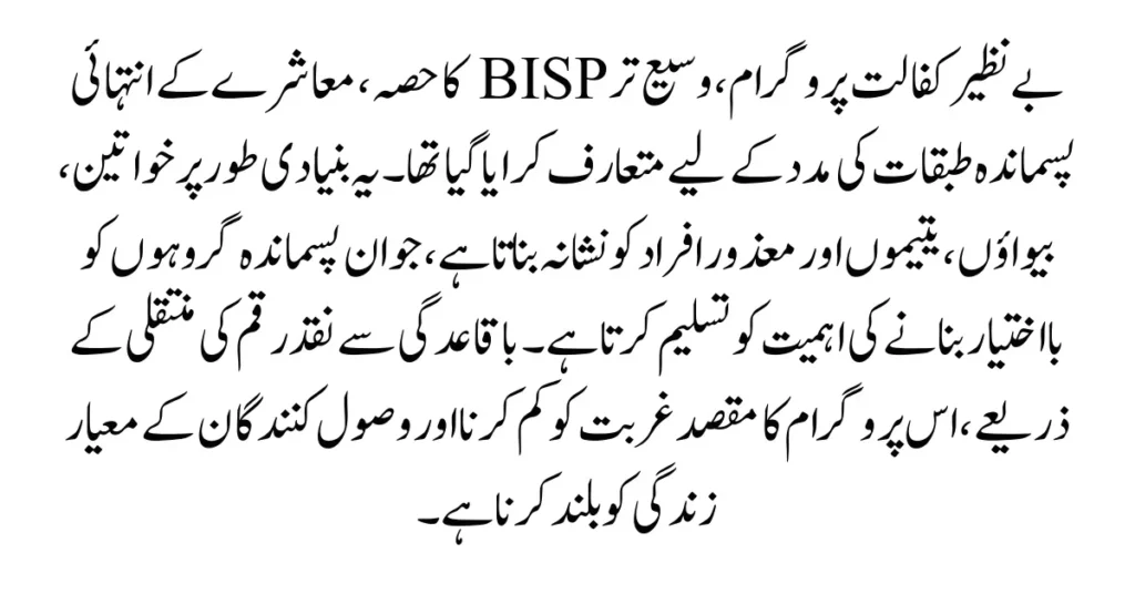 Benazir Kafalat Program