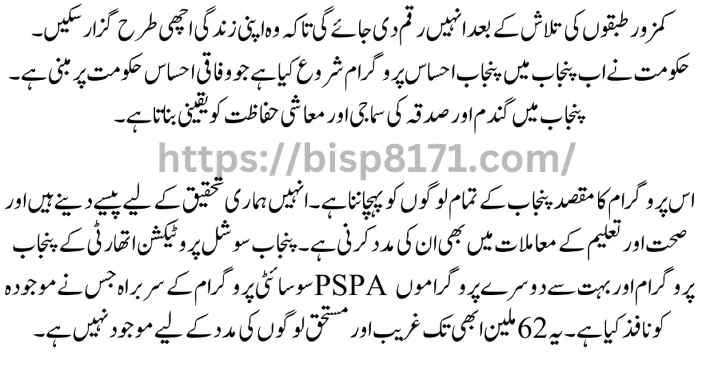 PSPA Punjab Social Protection Authority Online Registration