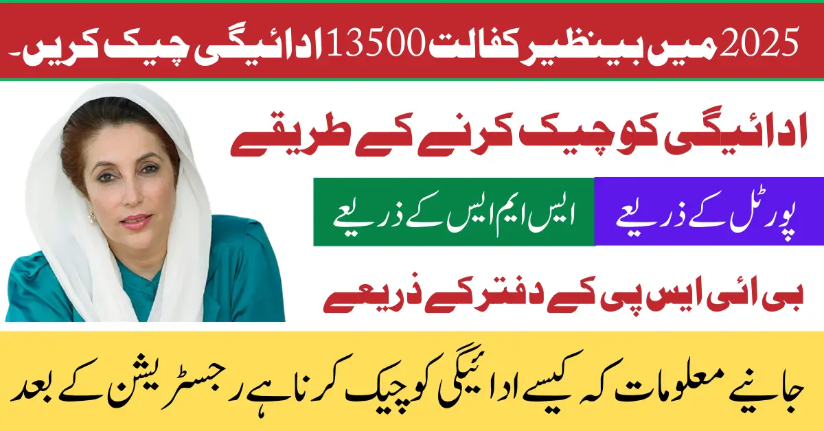 Check Benazir Kafalat Registration Status 13500 Payment in 2025 Know Complete Details