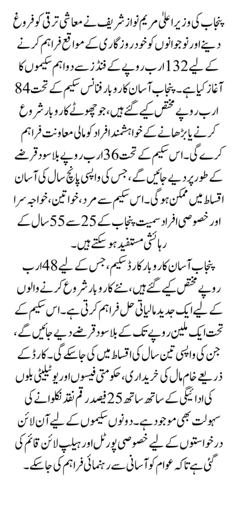 Maryam Nawaz Launches Pkr 132 Billion Business Finance And Card Schemes In Punjab
