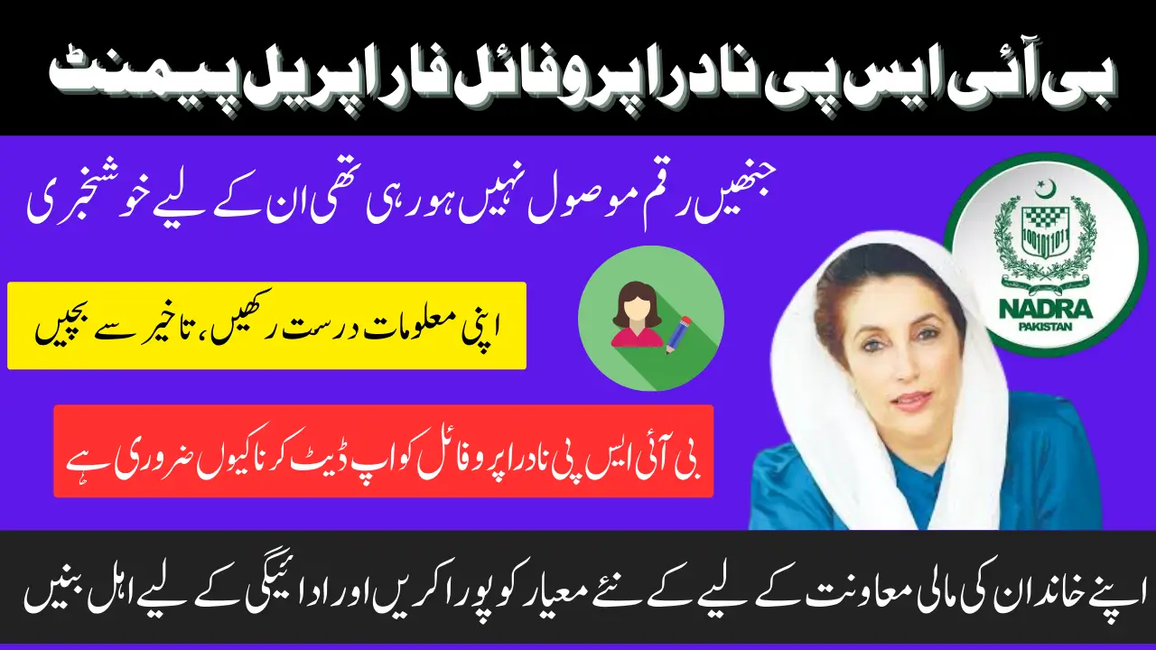 8171 BISP Nadra Profile April 2025 Easy Process To Correct Biodata And Rejoin For 13500