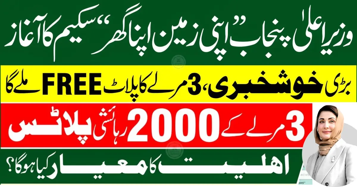 Apni Zameen Apna Ghar Scheme E-Portal Launched Apply Online Today for Your 3 Marla Plot