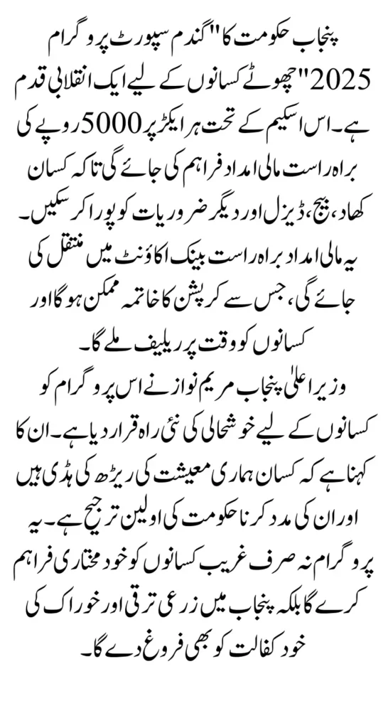 CM Punjab Wheat Support Program 2025 For Poor Famers Know Registration Process