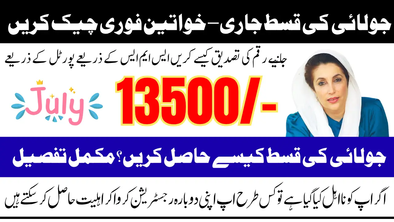 BISP 8171 Portal Update July 2025 Status Check CNIC 13500 Process Explained